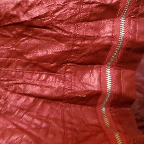 Alexo vegan leather jacket size 46 in a lovely burnt orange metallic color. - Picture 3 of 7